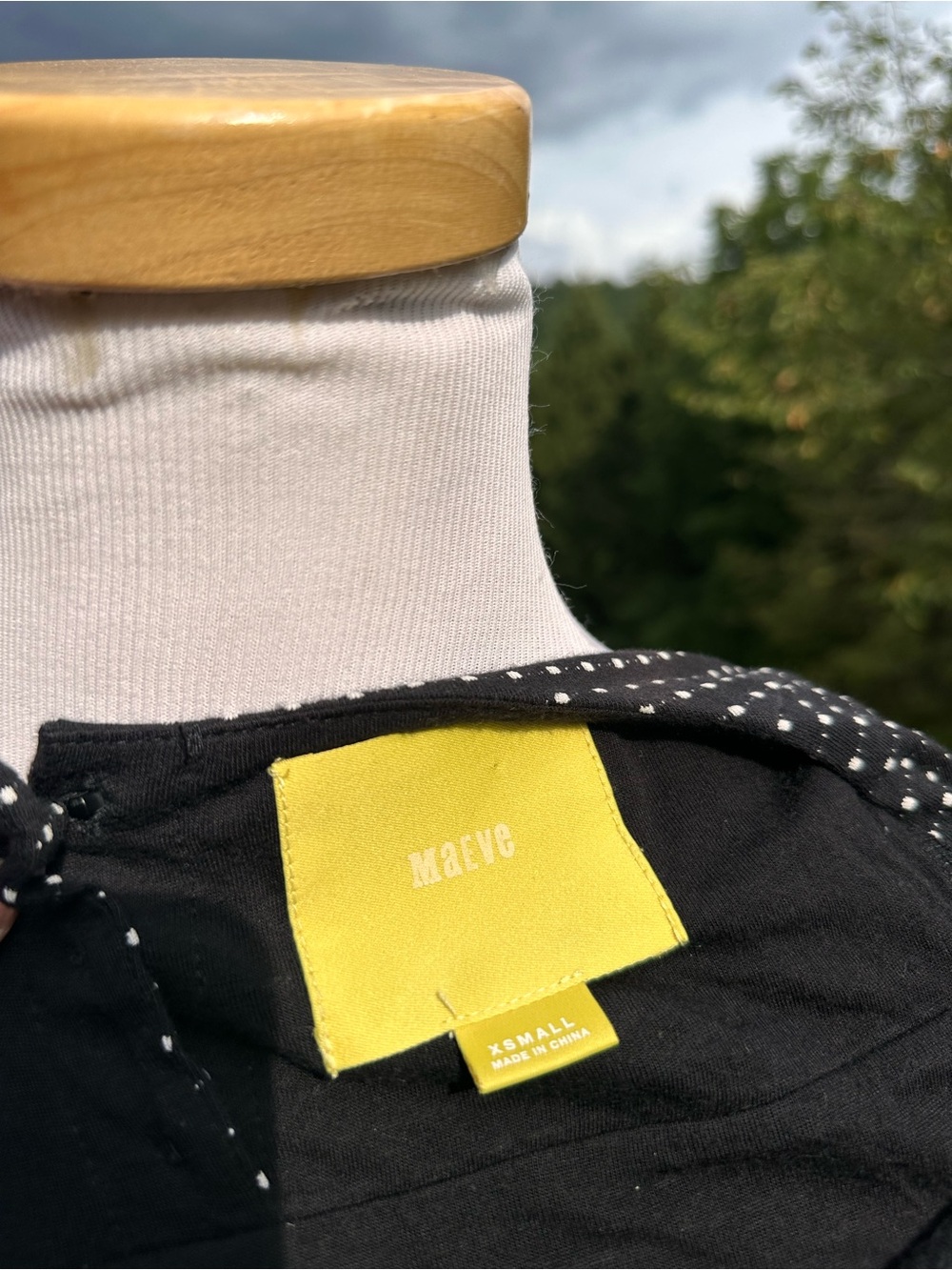 Maeve Anthropologie Black Polka Dot Mini Shift Dress - Picture 6 of 6